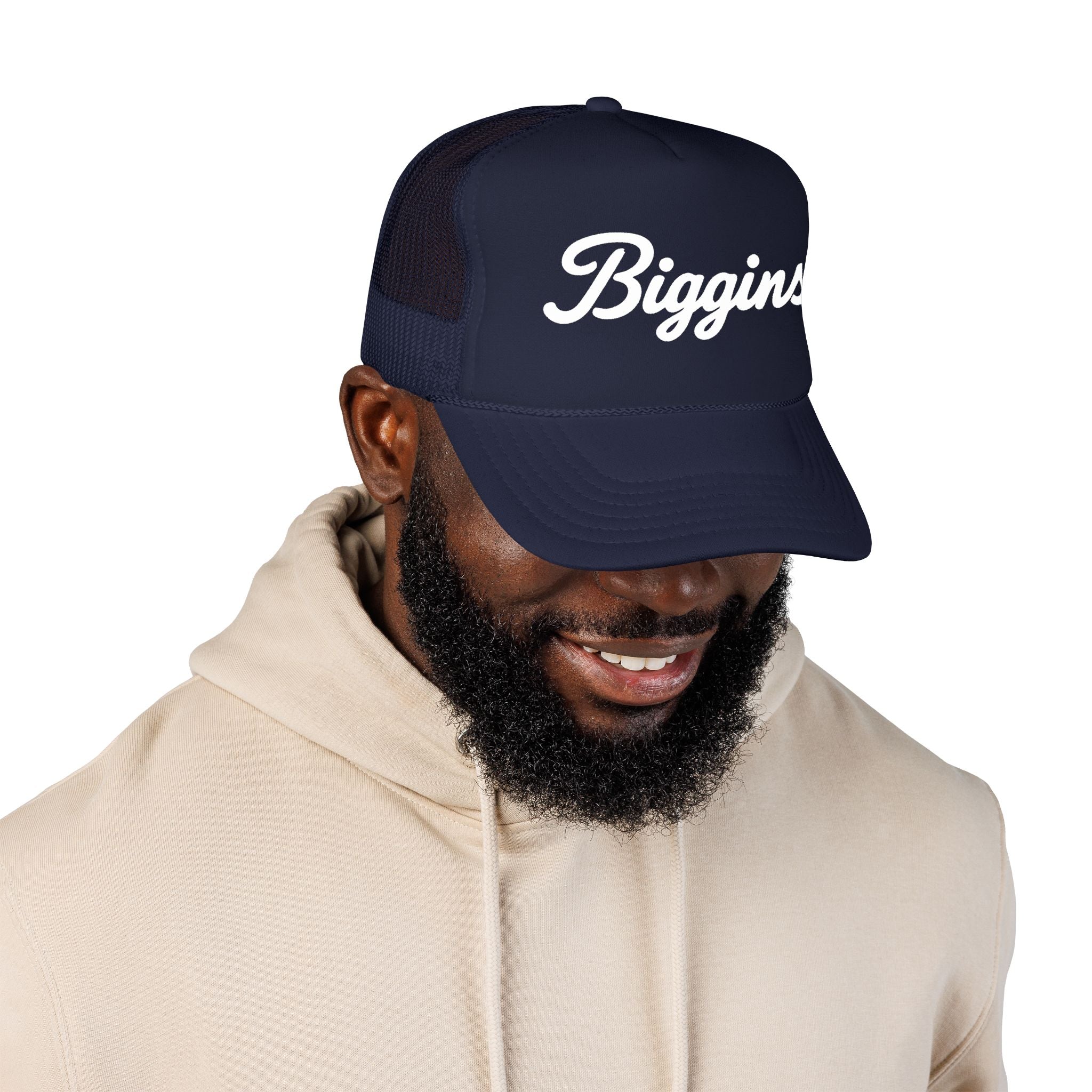 Biggins Script Trucker Hat