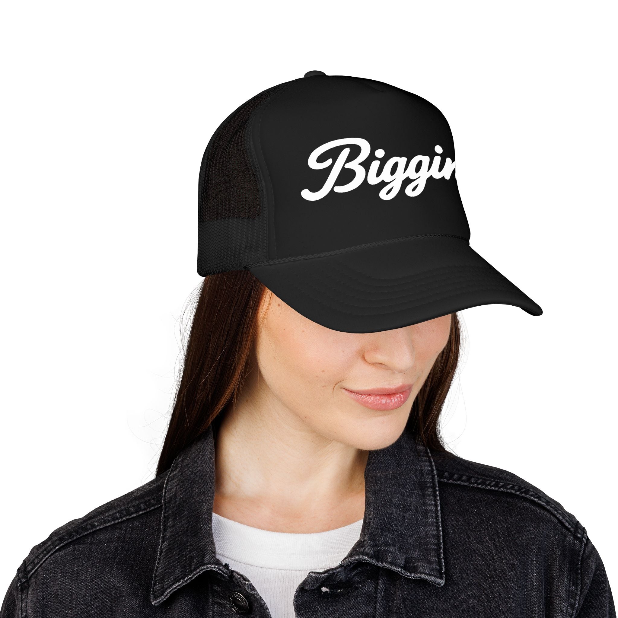 Biggins Script Trucker Hat